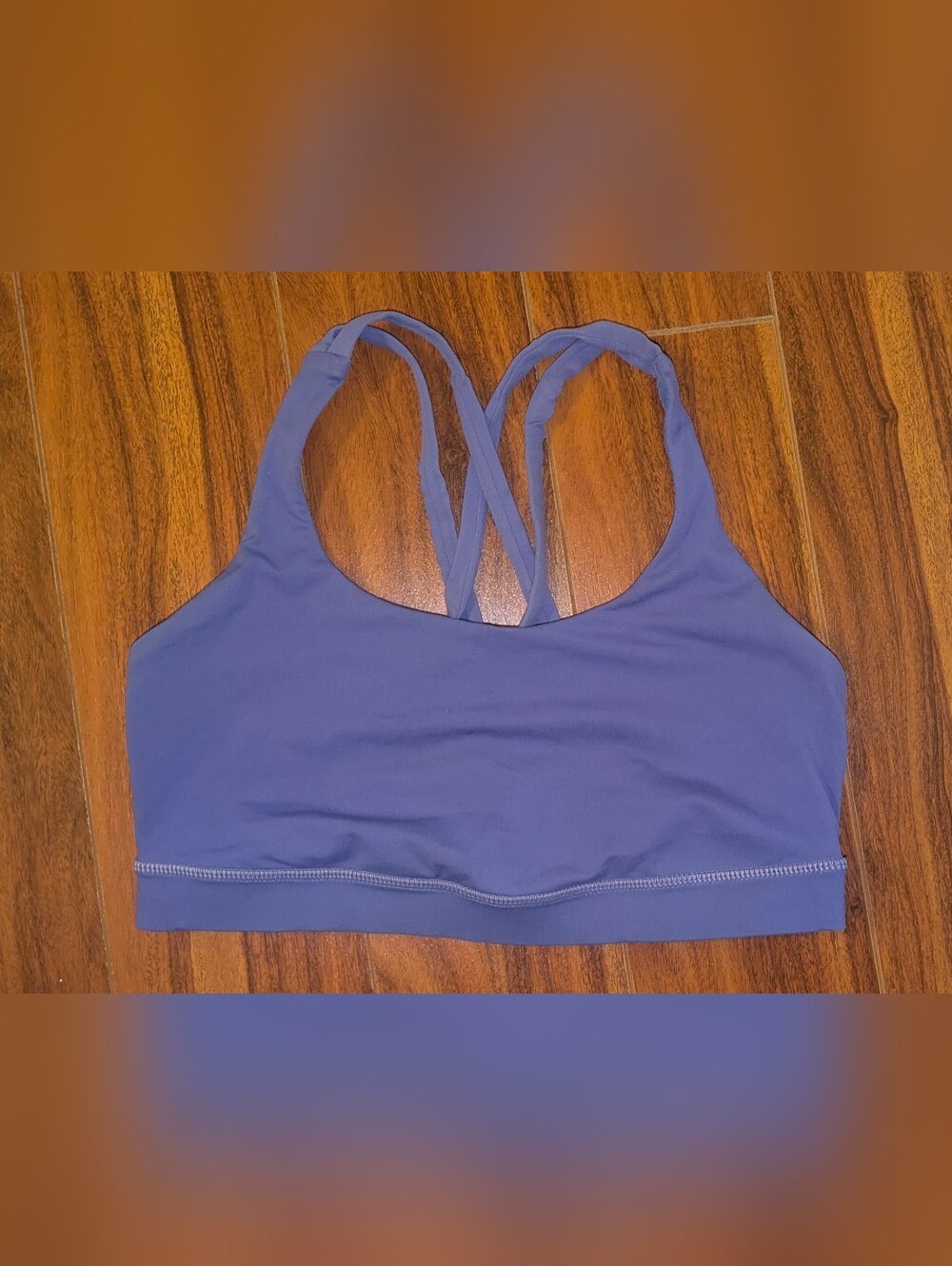 Lululemon GUC SZ 8 Med Support Energy Bra Purple w. Pink Thread